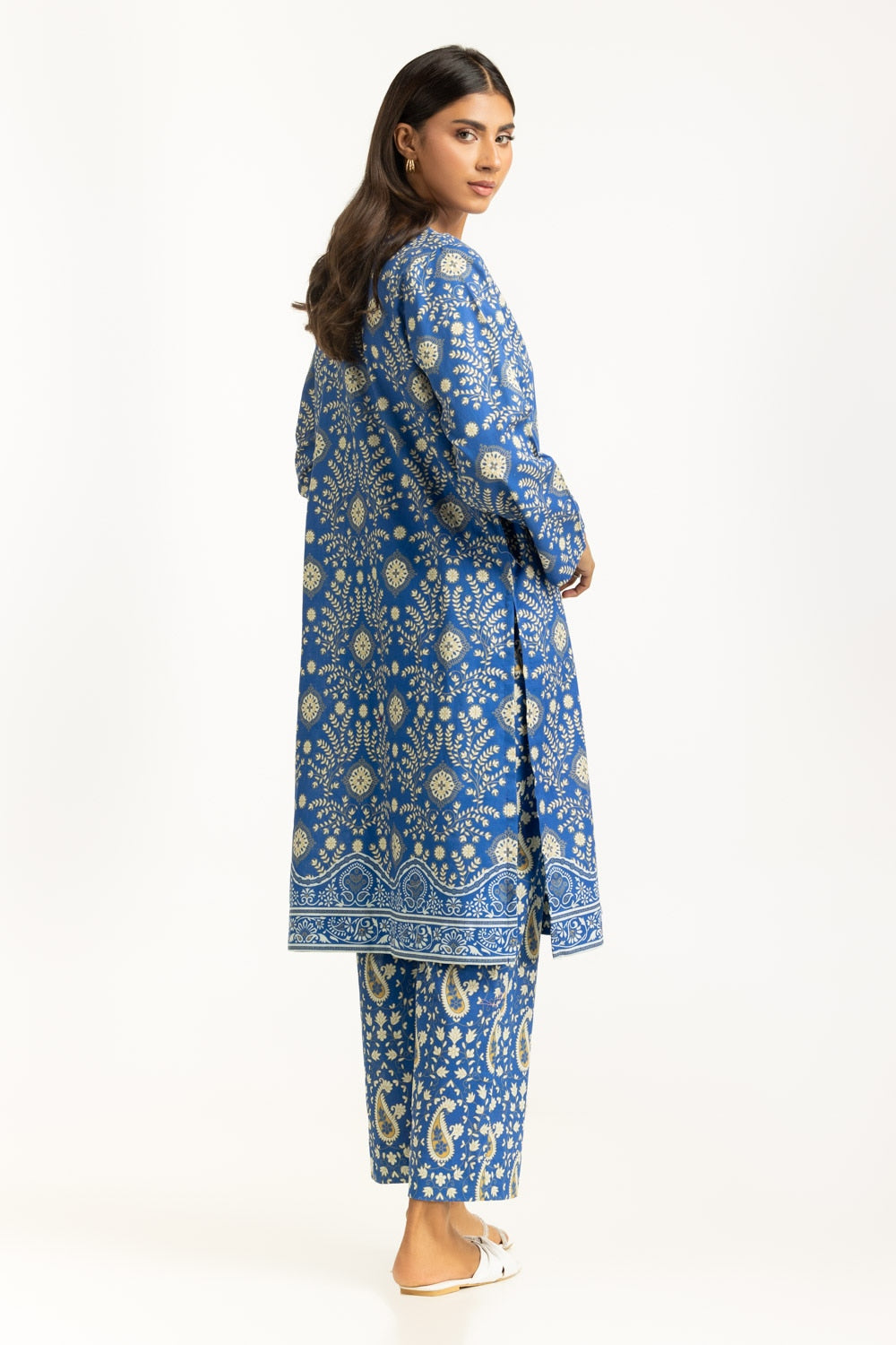 Cross Slub Printed Co-Ord Set IPST-55019