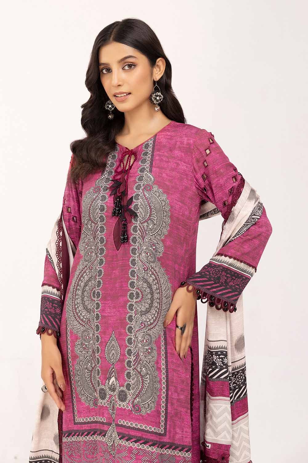 3 Piece Unstitched Printed Cotail Suit CV-42004