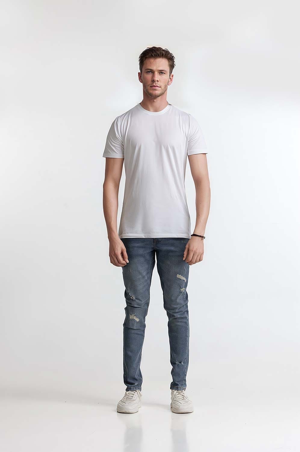 Dark Blue Basic Jeans MNJNSSS24003