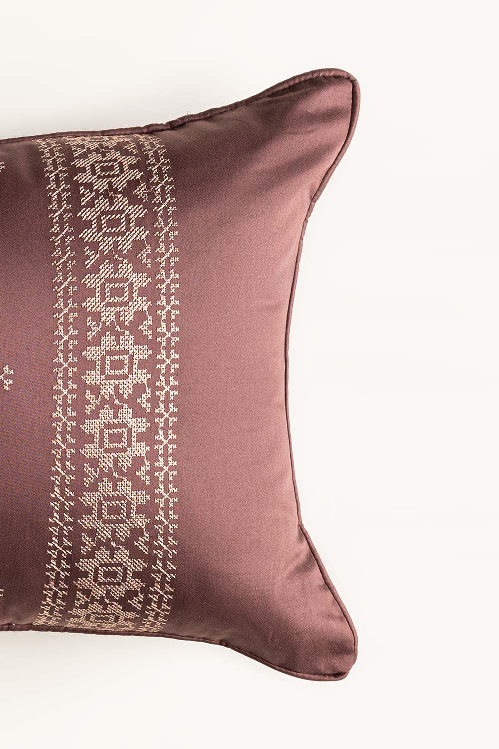 Dark Brown T-400 Embroidered Deck Cushion Cover