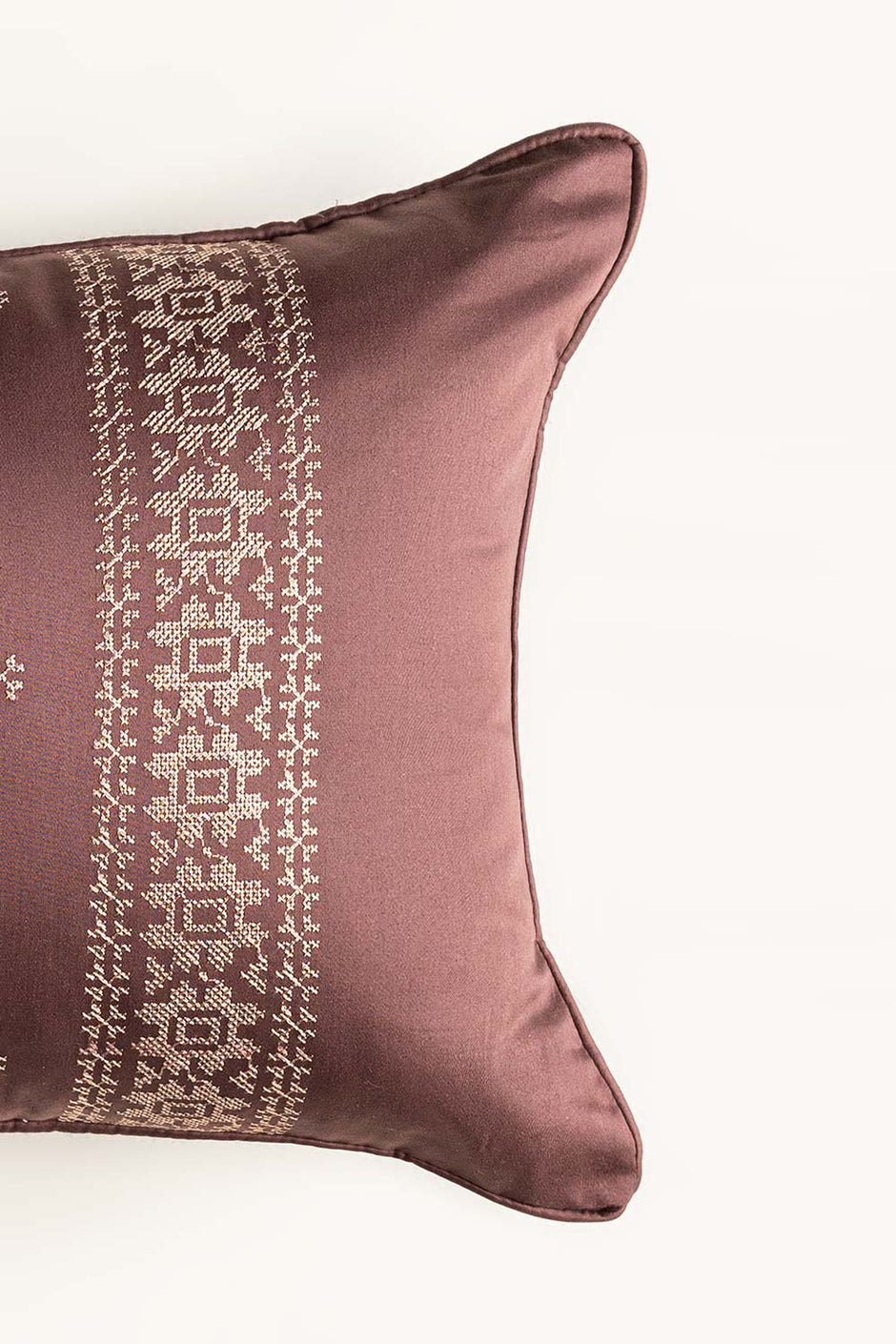 Dark Brown T-400 Embroidered Deck Cushion Cover