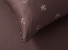 Dark Brown T-400 Embroidered Bed Sheet Set