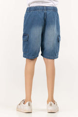 Junior Boy Dark Wash Basic Denim Shorts JBDB-2210001 A