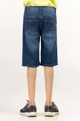 Junior Boy Dark Wash Basic Denim Shorts JBDB-2210003 A