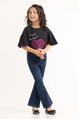 Toddler Girl Dark Wash Basic Denim Jeans TGDB-2210039 A
