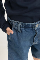 Toddler Girl Dark Wash Basic Denim Shorts TGDB-2210035 A