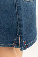 Toddler Girl Dark Wash Basic Denim Shorts TGDB-2210035 A