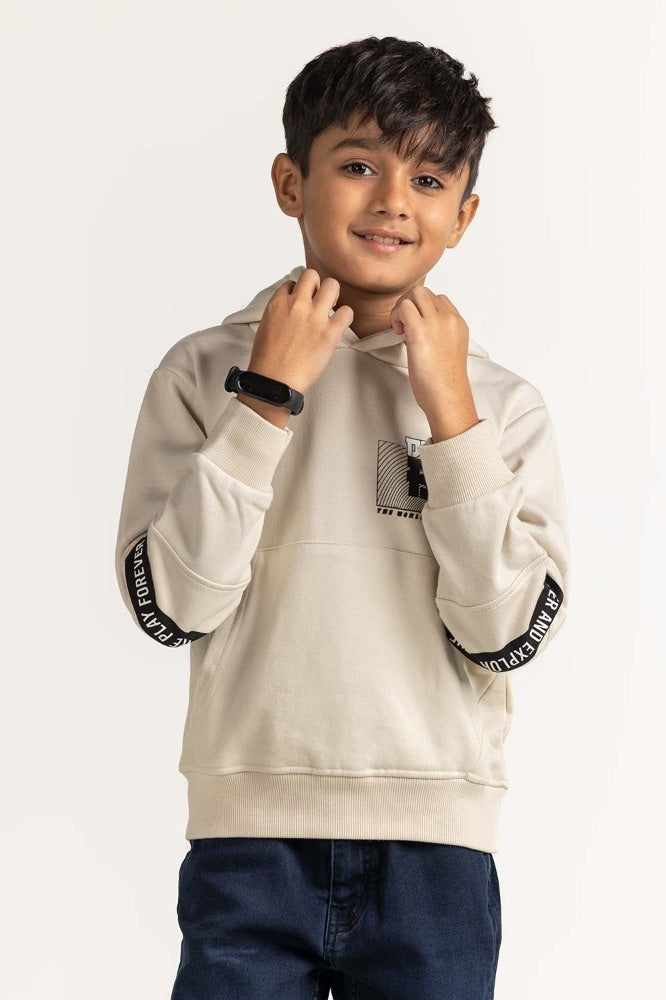Dawn Blue Printed Sweatshirt 224-312-025