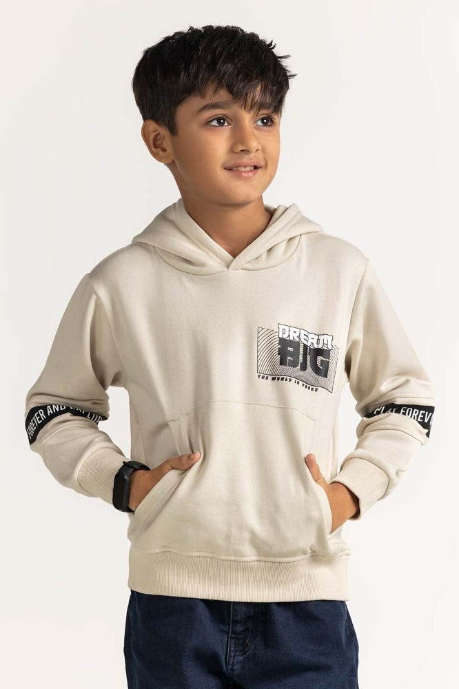Dawn Blue Printed Sweatshirt 224-312-025