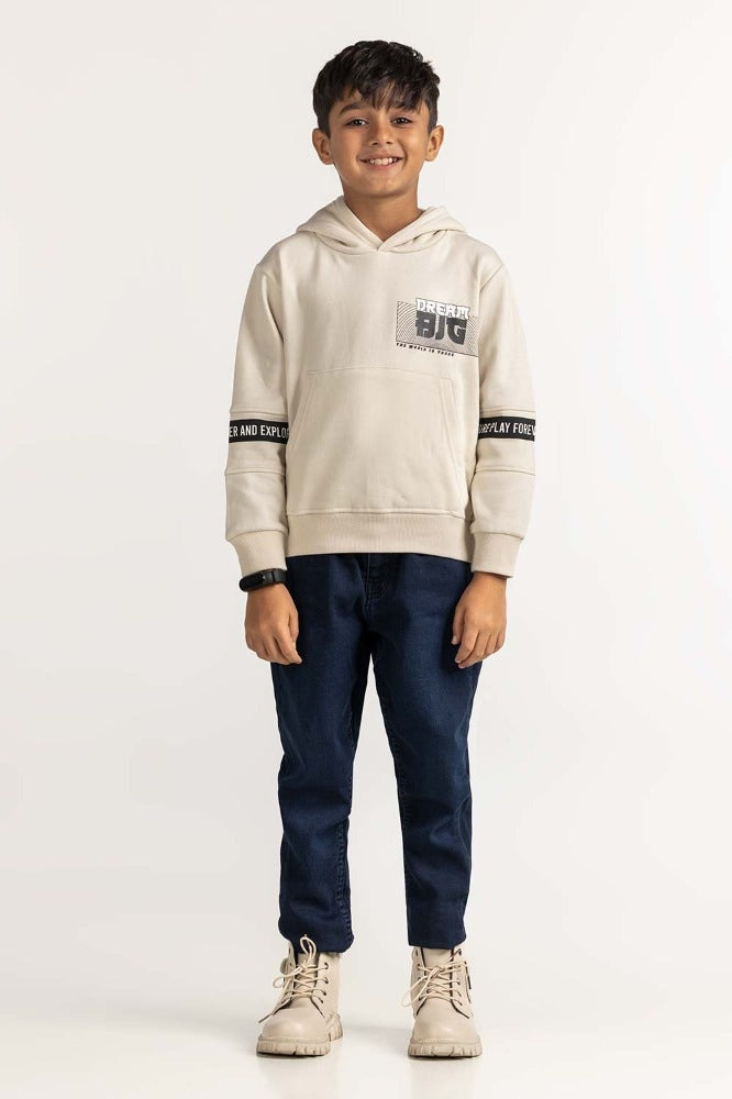 Dawn Blue Printed Sweatshirt 224-312-025