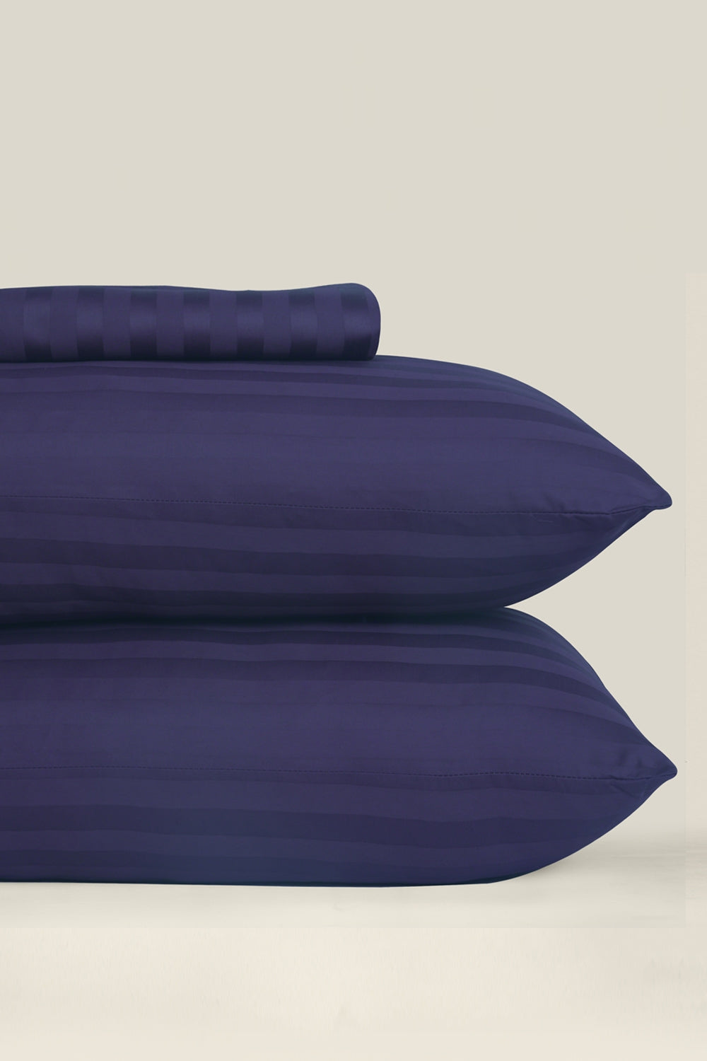 Deep Ocean Stripe Satin T-250 Bedsheet set