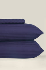 Deep Ocean Stripe Satin T-250 Bedsheet set