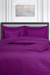 Deep Orchid Dyed Ultrasonic Bed Spread