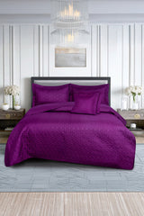 Deep Orchid Dyed Ultrasonic Bed Spread