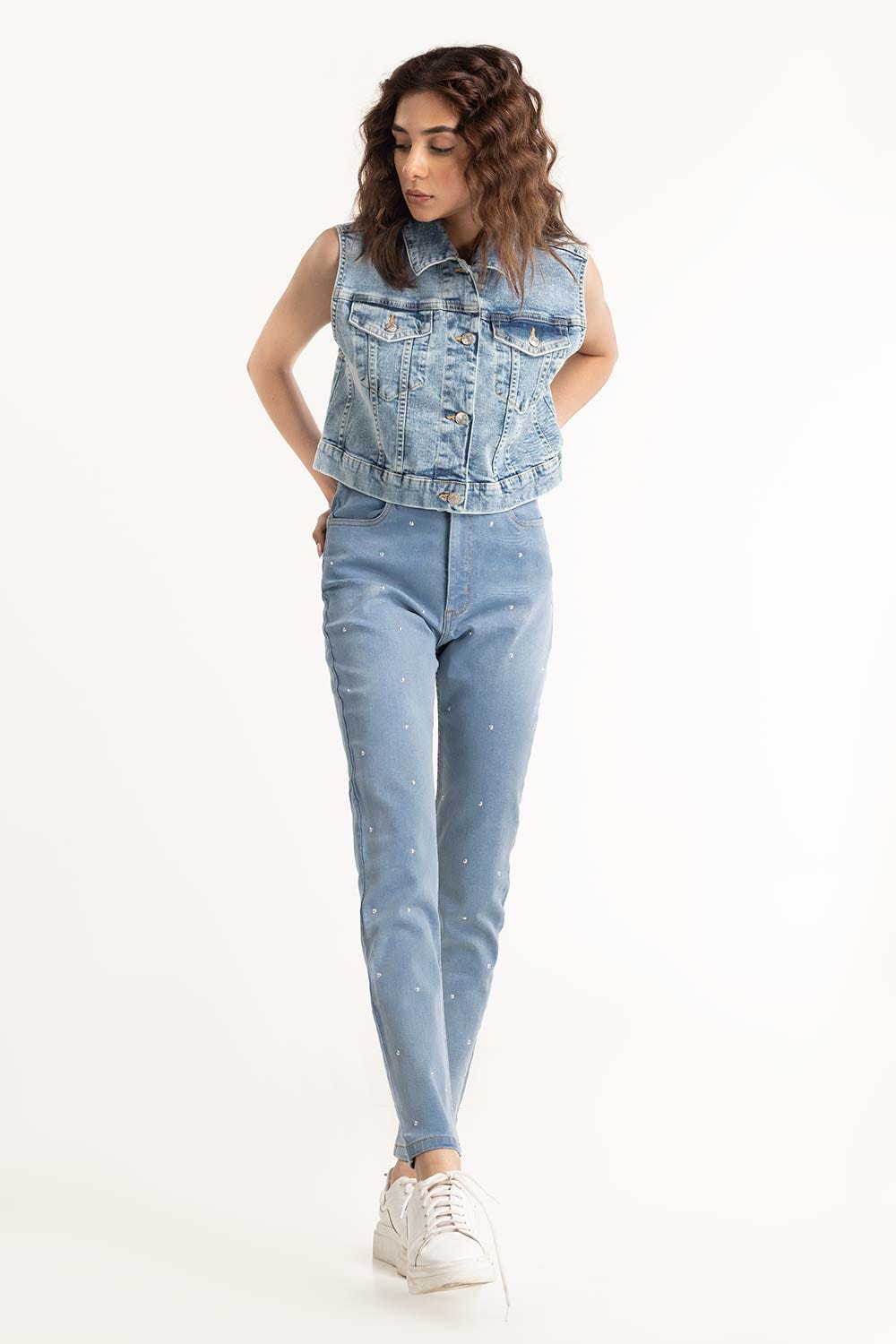 Denim Vest Jacket 224-210-009