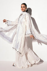 3 Piece Unstitched Embroidered Printed Denting Lawn Suit DN-42050