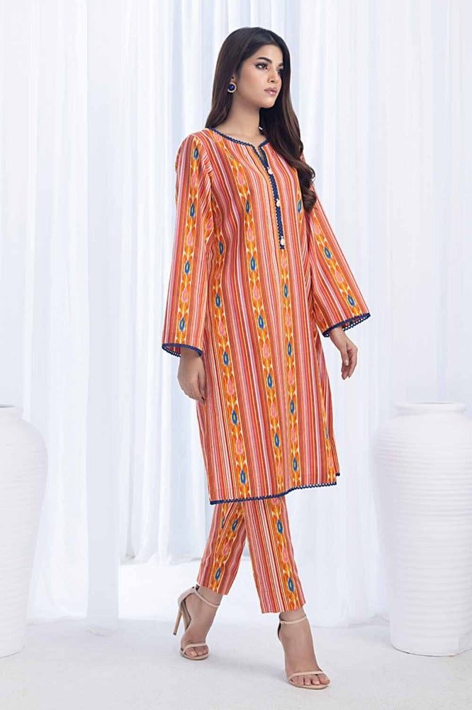2 Piece Printed Khaddar Unstitched Suit CWT-32002