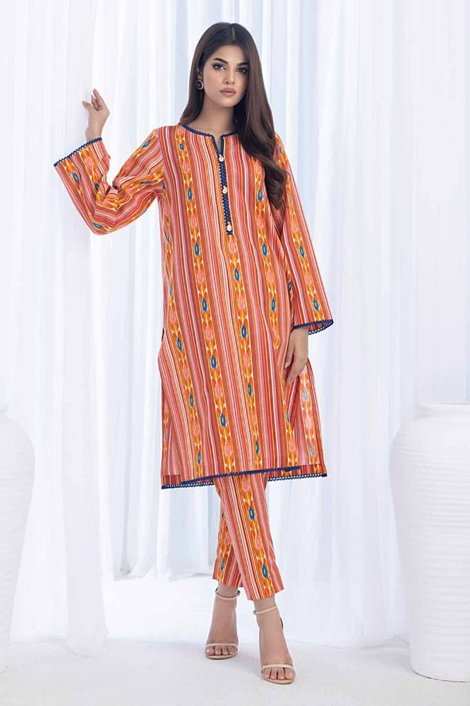 2 Piece Printed Khaddar Unstitched Suit