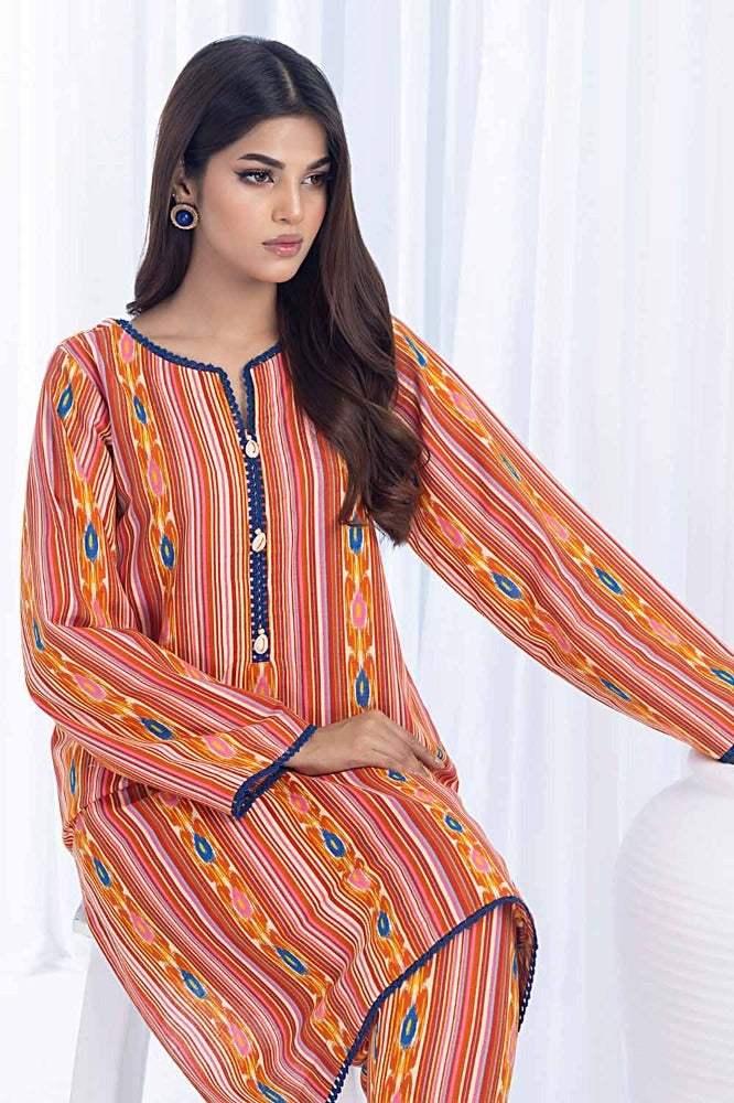 2 Piece Printed Khaddar Unstitched Suit