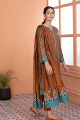 3 Piece Dhanak Unstitched Printed Suit WNS-32138 B