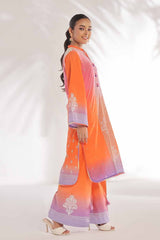 2 Piece Unstitched Embroidered Lacquer Printed Lawn suit with Lacquer Printed Lawn Trouser TL-42108