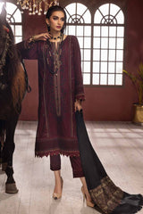 3 Piece Embroidered Khaddar Unstitched Suit with Pashmina Shawl AP-32085