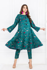 2 Piece Dhanak Unstitched Printed Suit WNST-32009