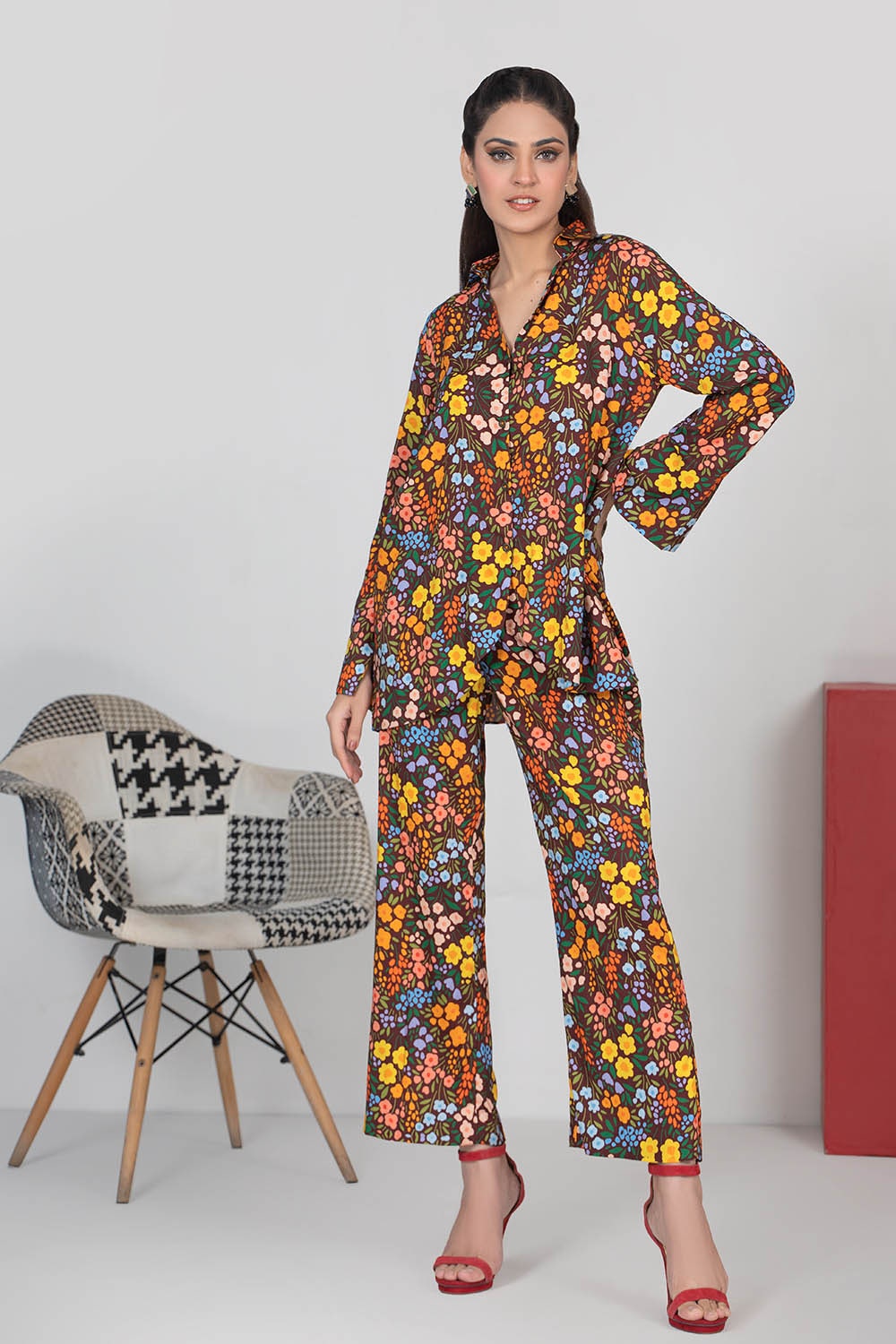2 Piece Linen Unstitched Digital Printed Suit VT-22013