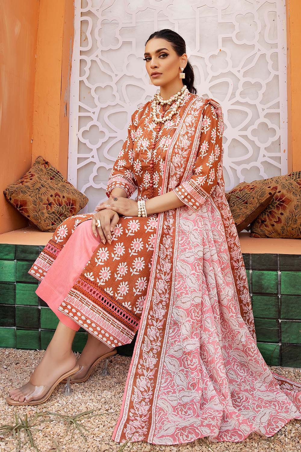 3 Piece Unstitched Printed Lawn Suit CL-32050 B