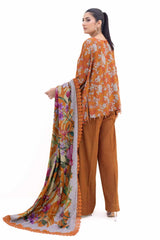 3 Piece Unstitched Printed Dhanak Suit DH-42001