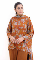 3 Piece Unstitched Printed Dhanak Suit DH-42001
