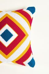 Diamond Terry Embroidered Cushion Cover