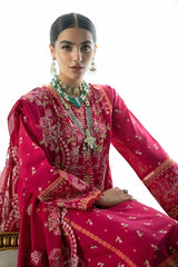 3 Piece Embroidered Lawn Unstitched Suit with Embroidered Denting Lawn Dupatta DN-42010