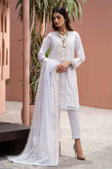 3 Piece Embroidered Lawn Unstitched Suit with Embroidered Denting Lawn Dupatta DN-42019