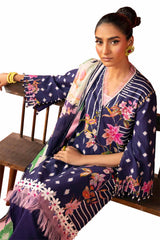 3 Piece Unstitched Diamantes Printed Lawn Suit with Denting Lawn Dupatta DN-42032