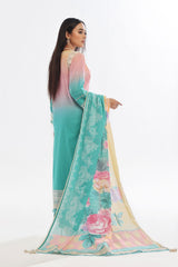 3 Piece Unstitched Embroidered Lawn Suit with Printed Denting Lawn Dupatta DN-42047