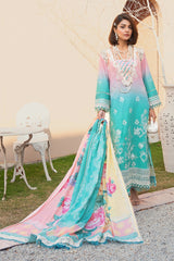 3 Piece Unstitched Embroidered Lawn Suit with Printed Denting Lawn Dupatta DN-42047