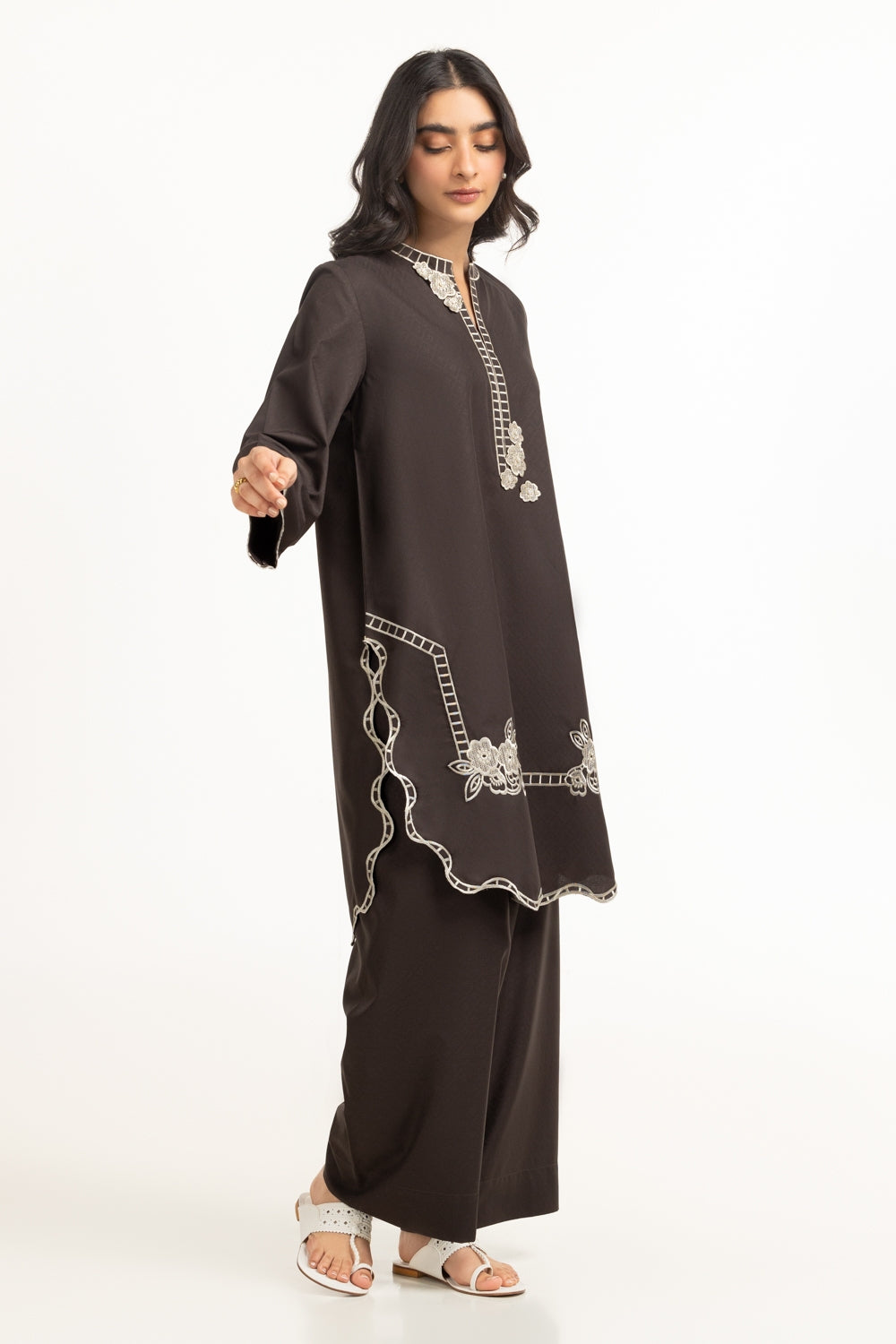 Dobby Embroidered Co-Ord Set IPST-44362