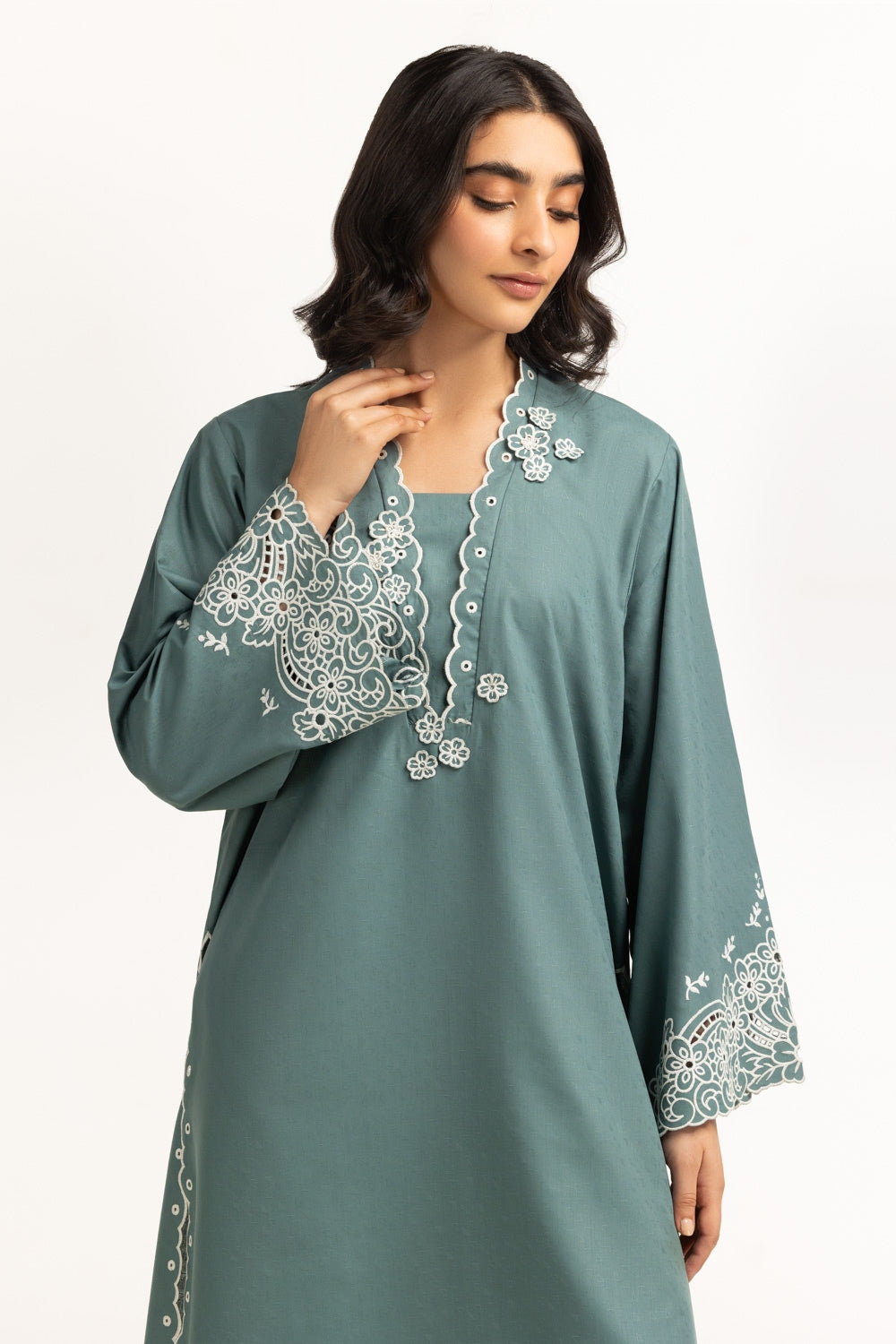 Dobby Embroidered Co-Ord Set IPST-44363