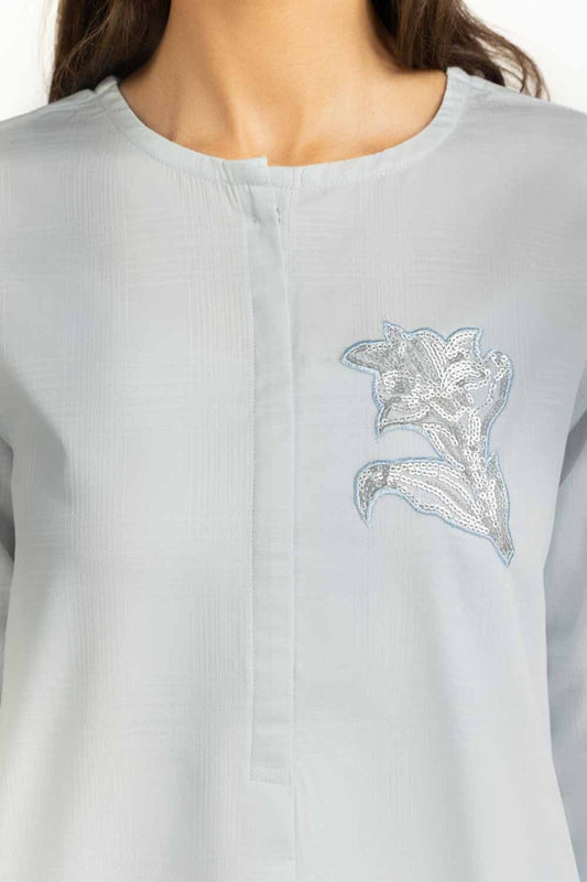 Dobby Embroidered Co-Ord Set IPST-44812-A