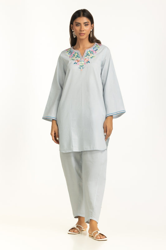 Dobby Embroidered Co-Ord Set IPST-44812-B