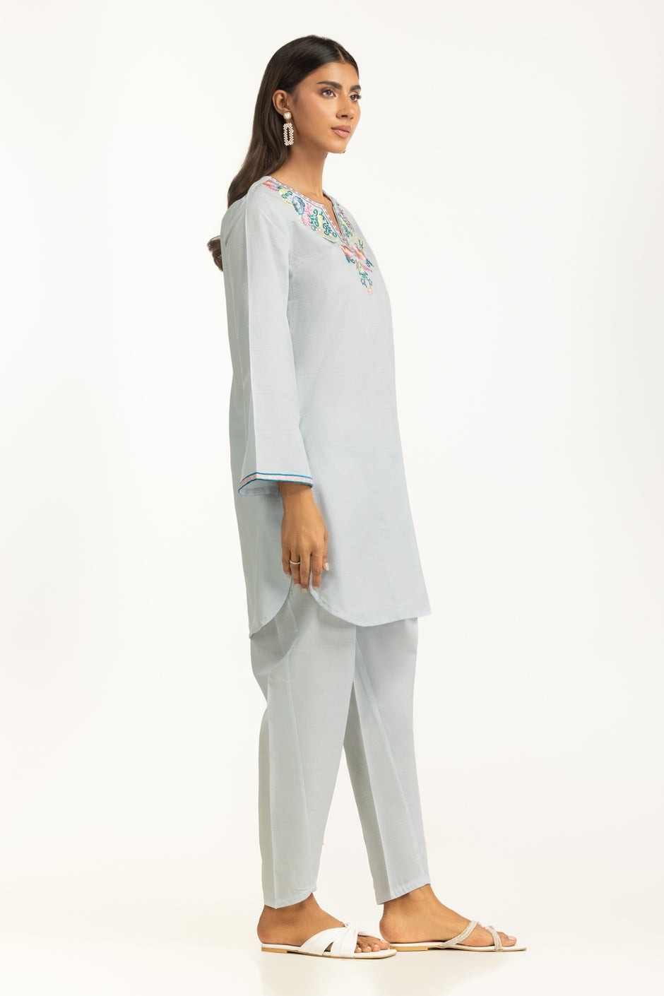 Dobby Embroidered Co-Ord Set