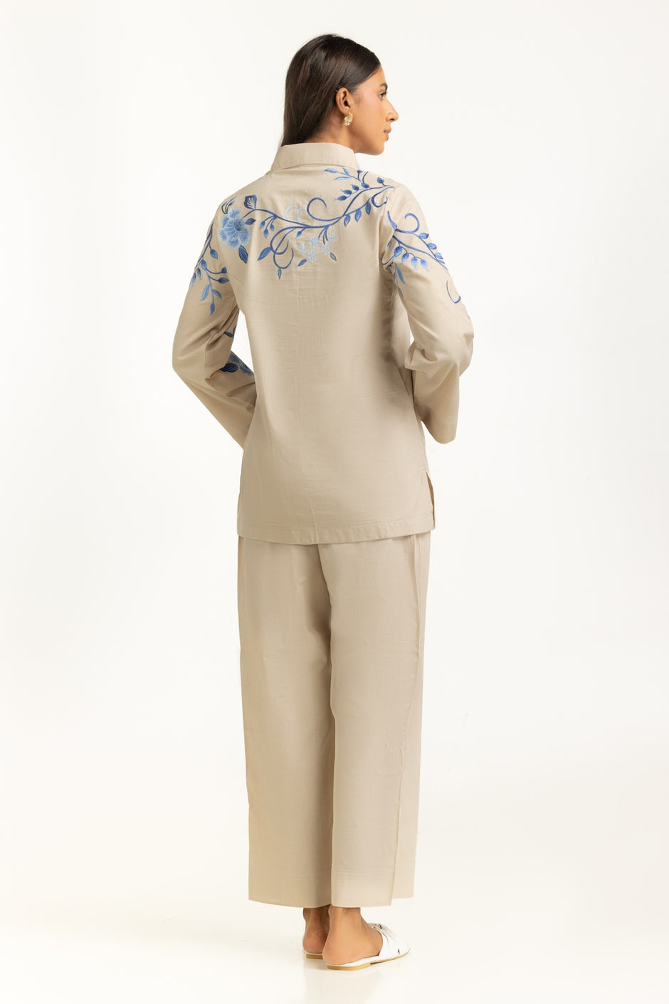Dobby Embroidered Co-Ord Set