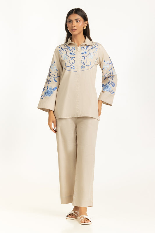 Dobby Embroidered Co-Ord Set IPST-44814-A