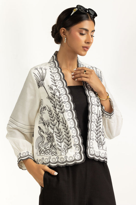 Dobby Embroidered Waist Coat IPS-44816