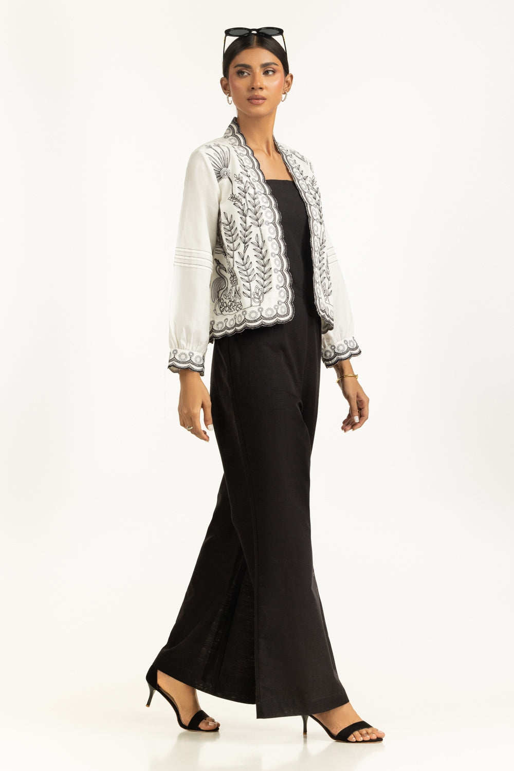 Dobby Embroidered Waist Coat IPS-44816