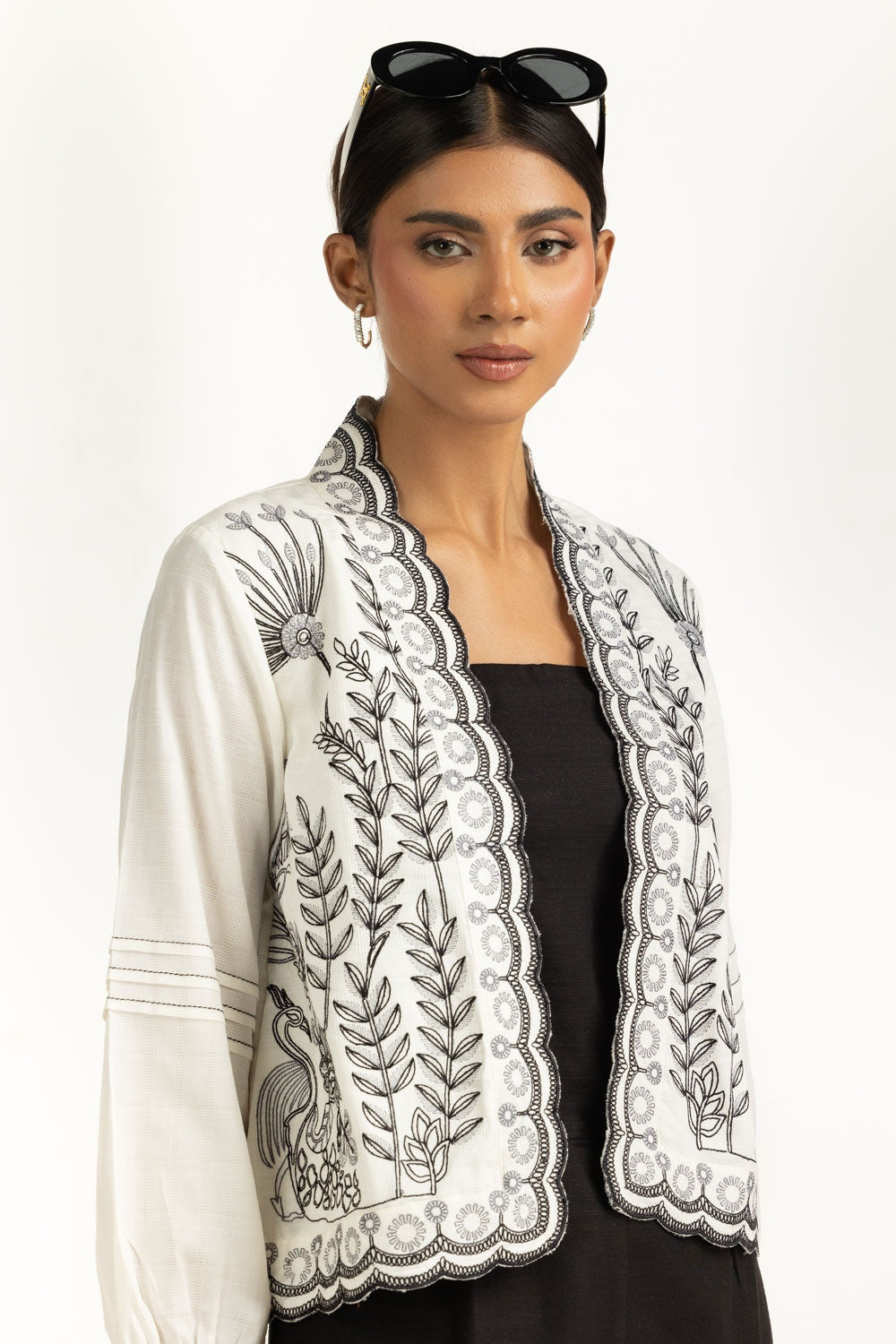 Dobby Embroidered Waist Coat IPS-44816