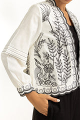 Dobby Embroidered Waist Coat IPS-44816