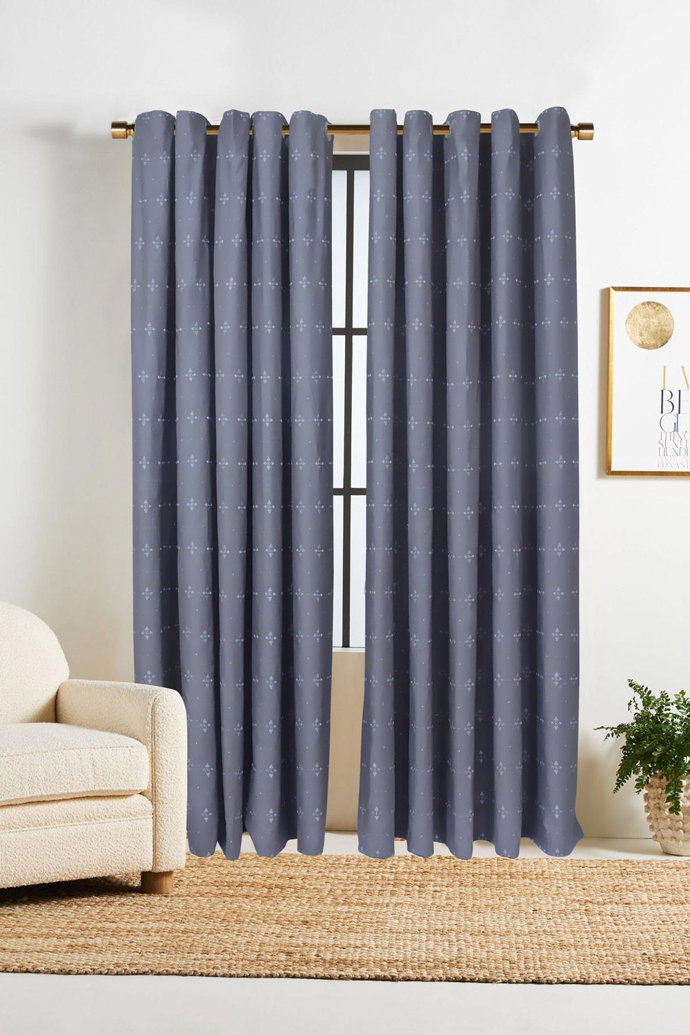 Dots Embroidered Curtain