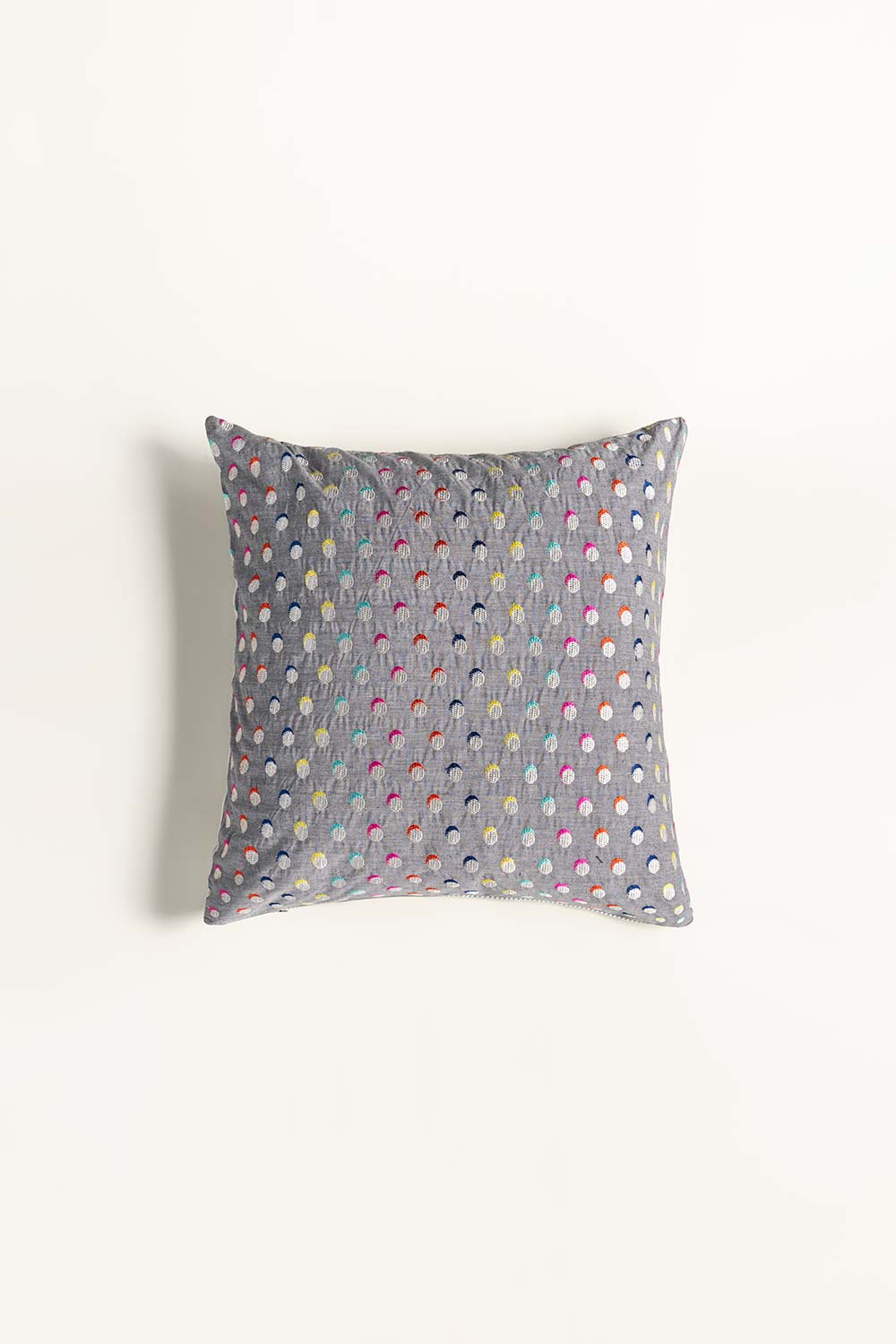 Dots Embroidered Cushion Cover